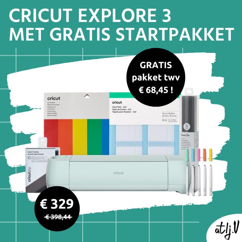 kreadoe versie Q2 2024 Cricut Explore 3 met gratis startpakket