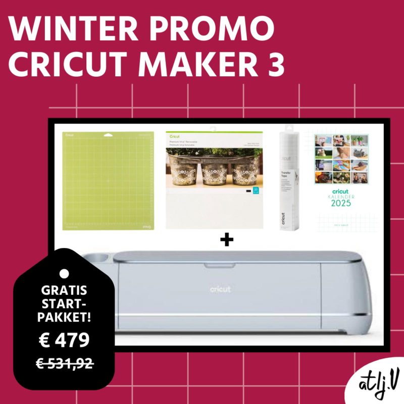 winter promo Cricut maker 3 met startpakket