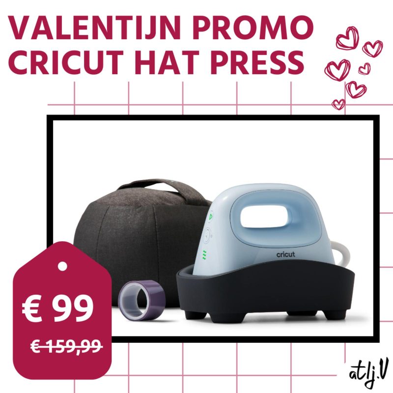 valentijn promo Cricut hat press